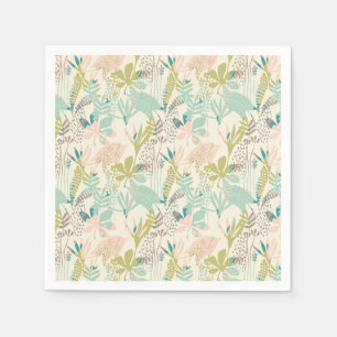 Serviette En Papier Motif floral moderne