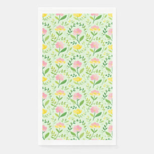 Serviette En Papier Motif floral pastel de printemps