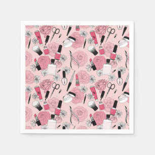 Serviette En Papier Motif floral rose de produits de beauté