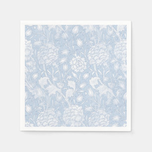 Serviette En Papier Motif Floral William Morris en bleu