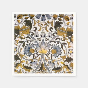 Serviette En Papier Motif floral William Morris Lodden : bleu or