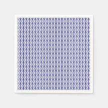 Motif géométrique bleu Napkin