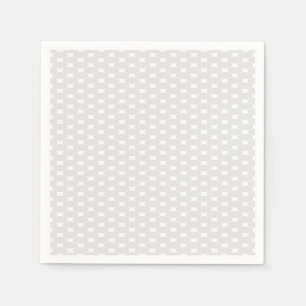Serviette En Papier Motif géométrique élégant blanc et gris clair