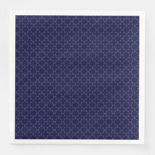 Serviette En Papier Motif géométrique islamique bleu foncé