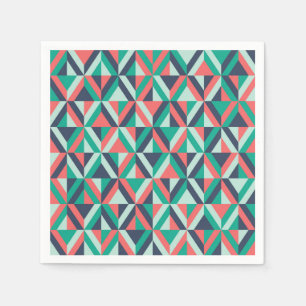 Serviette En Papier Motif géométrique moderne du milieu du siècle