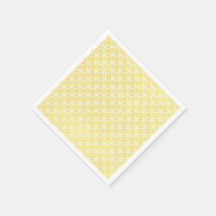 Serviette En Papier Motif géométrique moderne Jaune pastel ensoleillé