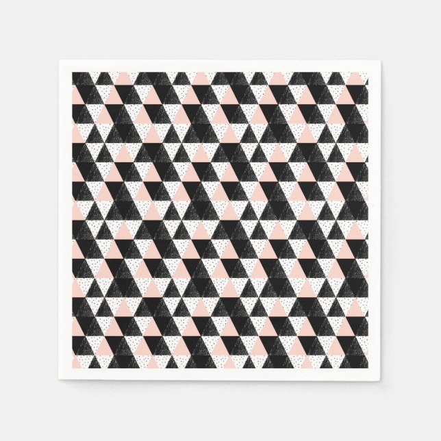Serviette En Papier Motif géométrique triangle à main (Devant)