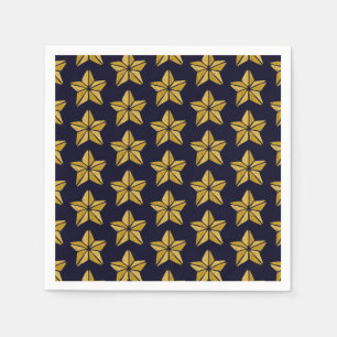 Serviette En Papier Motif Gold Christmas Star