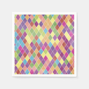 Serviette En Papier Motif Grunge Harlequin