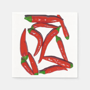 Serviette En Papier Motif Hot Red Chili Peppers