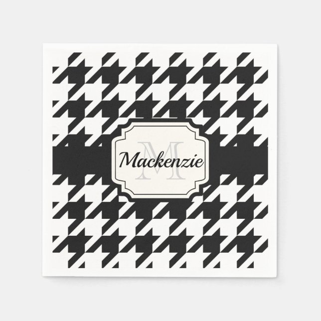 Serviette En Papier Motif Houndstooth (Devant)