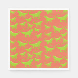 Serviette En Papier Motif Iguana Lizard