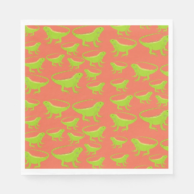Serviette En Papier Motif Iguana Lizard (Devant)