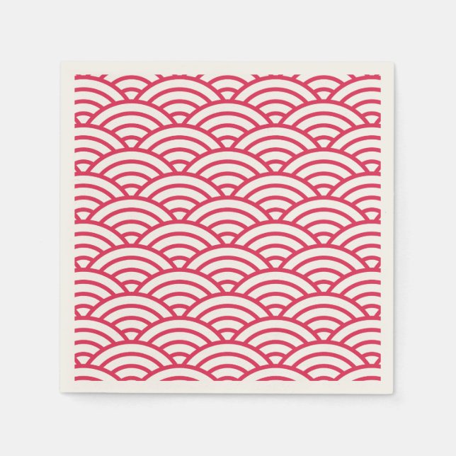 Serviette En Papier Motif japonais Sakura Koinobori (Devant)