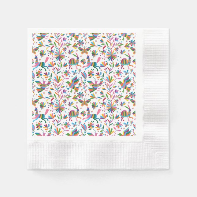 Serviette En Papier Motif lumineux à l'ottomi mexicain (Devant)