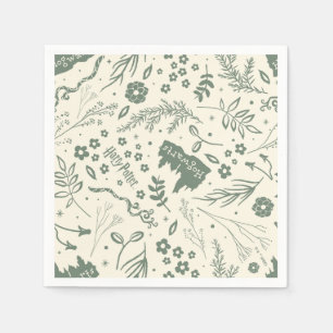 Serviette En Papier Motif Magique Herbologie HOGWARTS™