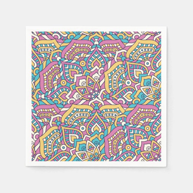 Serviette En Papier Motif Mandala (Devant)