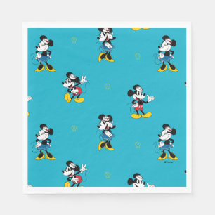 Serviette En Papier Motif Marin Vintage Mickey & Minnie Mouse