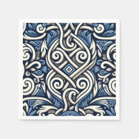 Motif moderne grec bleu et blanc