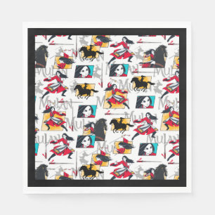 Serviette En Papier Motif Mulan Illustrated Panels