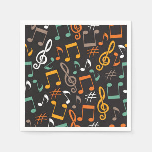 Serviette En Papier Motif musical
