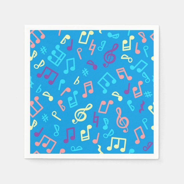 Serviette En Papier Motif musical (Devant)