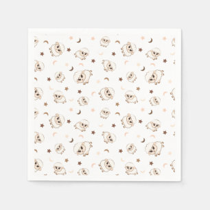 Serviette En Papier Motif Pastel Sheep
