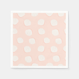 Serviette En Papier Motif Pink Shell