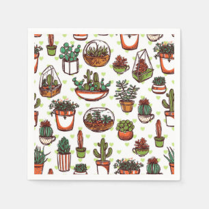 Serviette En Papier motif plante