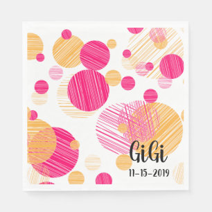 Serviette En Papier Motif Polka-Dot Whimsical personnalisé