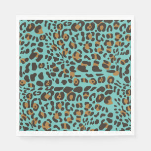 Serviette En Papier Motif Poster de animal Leopard Jaguar