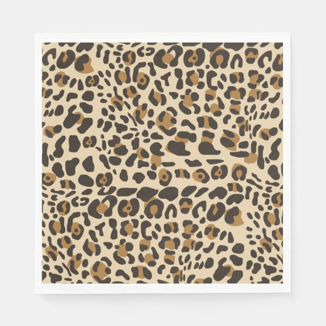 Serviette En Papier Motif Poster de animal Leopard Jaguar (Devant)