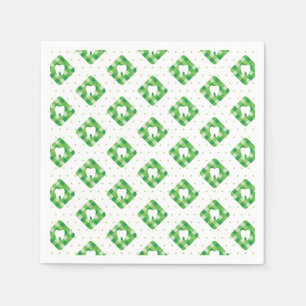 Serviette En Papier Motif pour dents vert