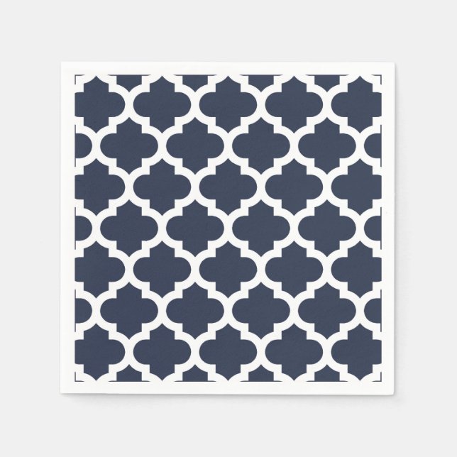 Serviette En Papier Motif Quatrefoil (Devant)