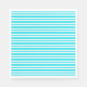 Serviette En Papier Motif Rayures Bleu Blanc