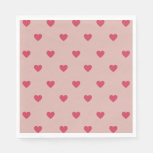 Serviette En Papier Motif rose Retro Coeur Y2K avec Arrière - plan ros