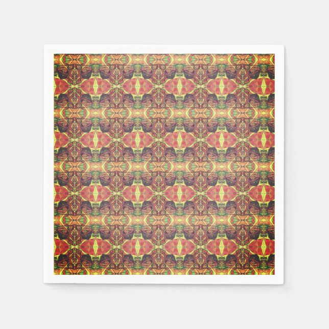 Serviette En Papier Motif rouge et noir (Devant)