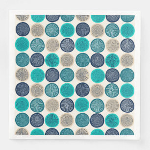 Serviette En Papier Motif scandinave 1 de mandala de points de cercle