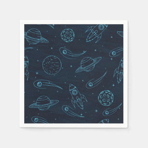 Serviette En Papier Motif spatial