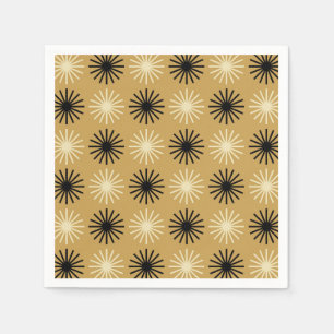 Serviette En Papier Motif Starburst moderne du milieu du siècle