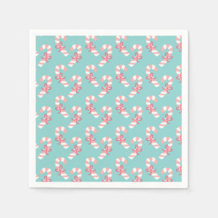 Serviette En Papier Motif Sucre de canne rose mignon - Aqua Blue Chris