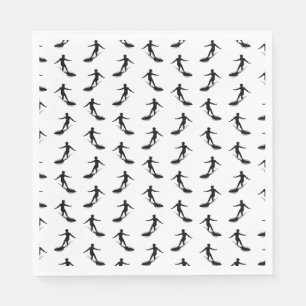 Serviette En Papier Motif Surf Surfboard COULEUR ARRIÈRE - PLAN PERSO