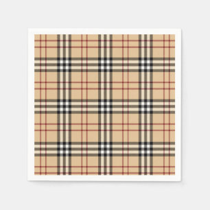 Serviette En Papier Motif Tartan Écossais