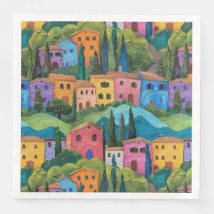 Serviette En Papier Motif Toscane moderne