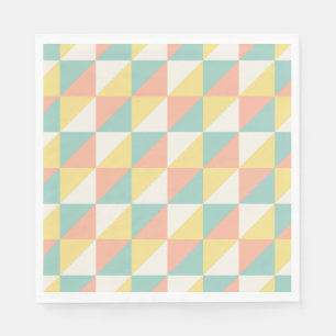 Serviette En Papier Motif triangle Abstrait géométrique coloré