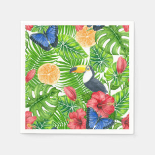 Serviette En Papier Motif tropical