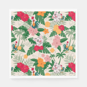 Serviette En Papier Motif tropical de Pua et Heihei