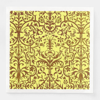 Serviette En Papier Motif victorien jaune