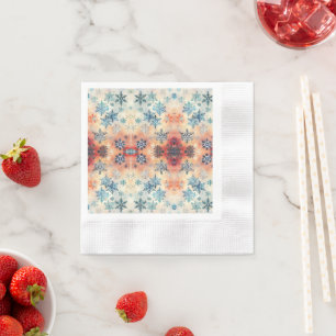 Serviette En Papier Motif vintage Snowflakes - Papier