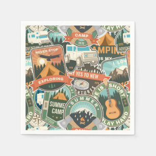 Serviette En Papier Motif Vintage voyage Explorer